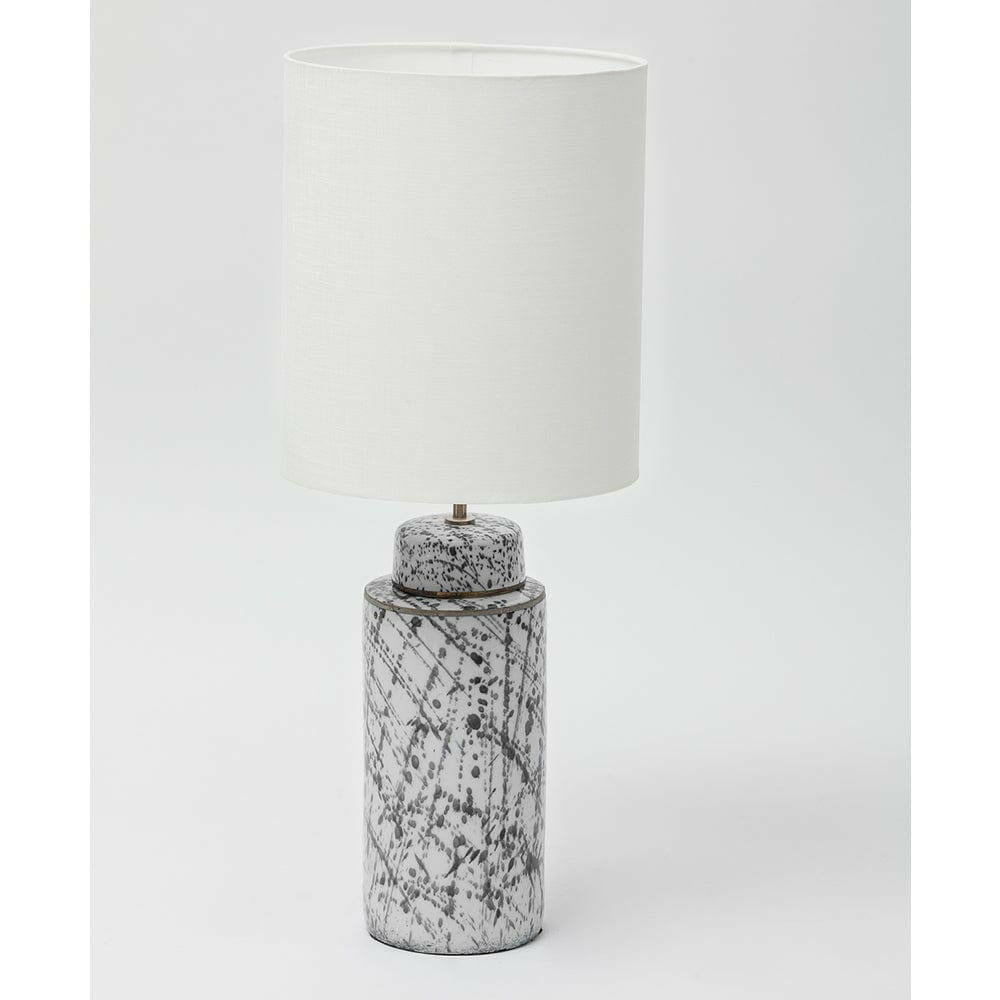 Speckle Ceramic Lamp Grey.