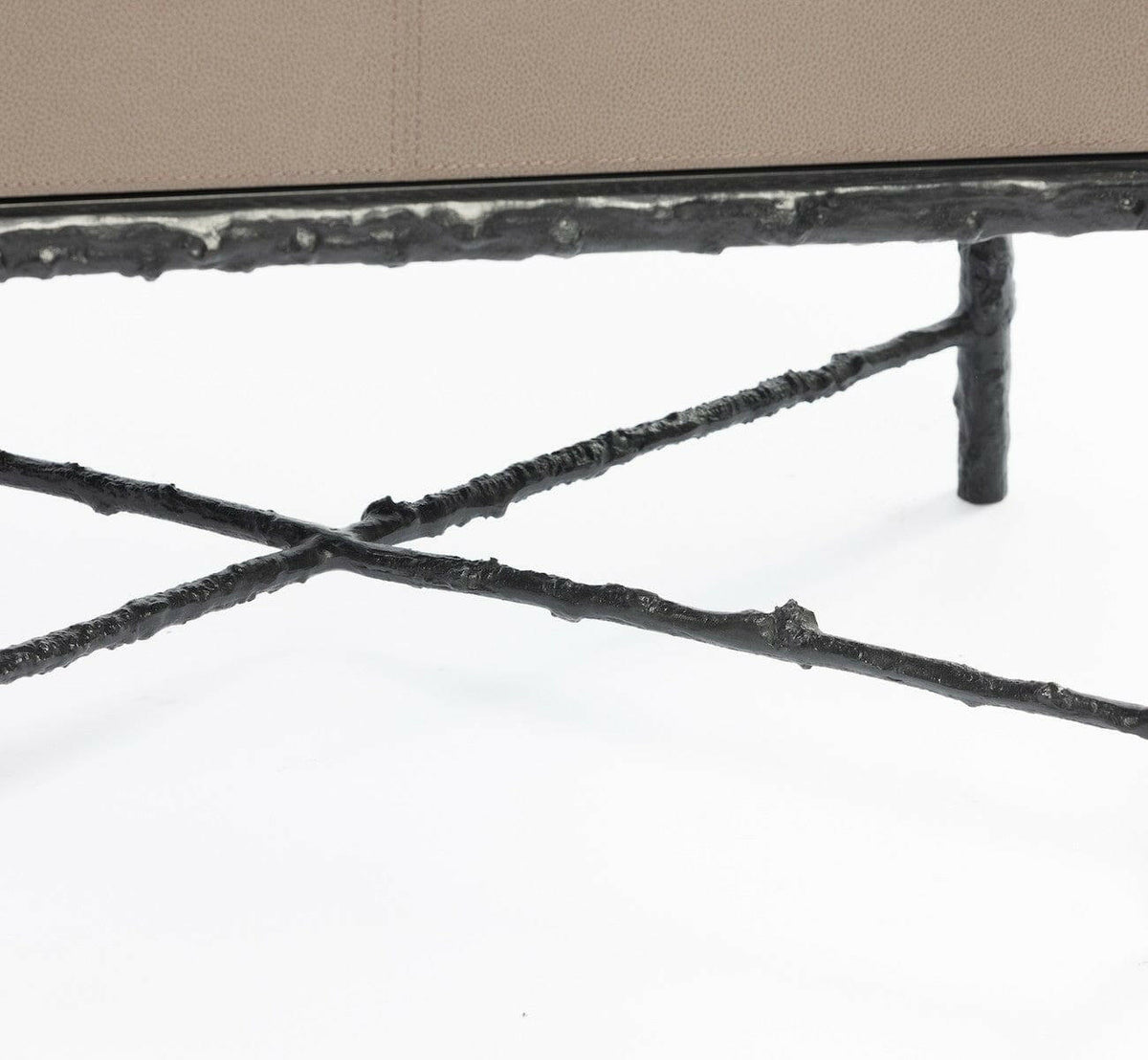 Arun Chest Bronze 2 Drawer Putty Leather.