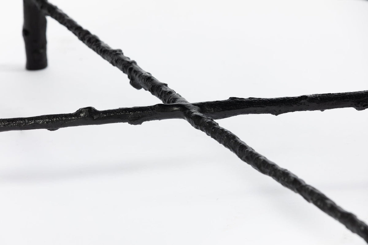 Eccotrading Design London Living Arun Table Bronze 1 Drawer Pumice Leather House of Isabella UK