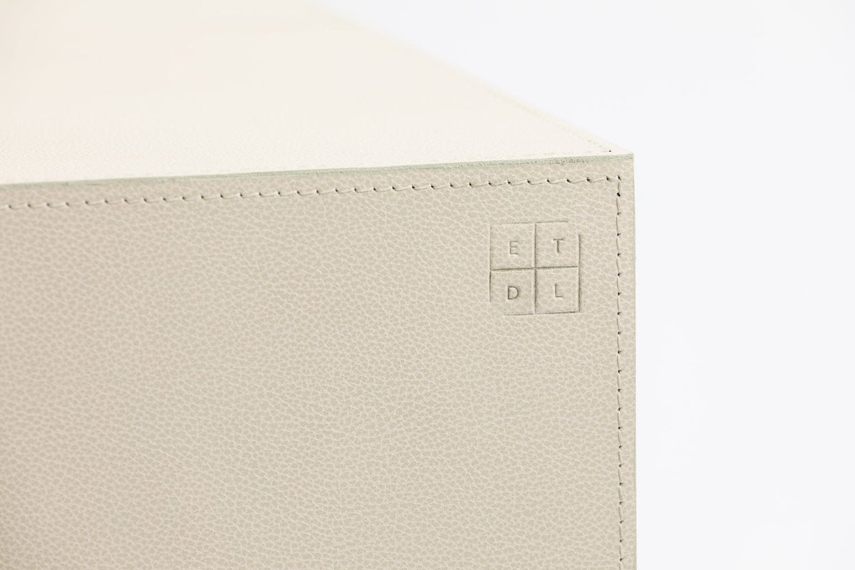 Eccotrading Design London Living Arun Table Bronze 1 Drawer Pumice Leather House of Isabella UK