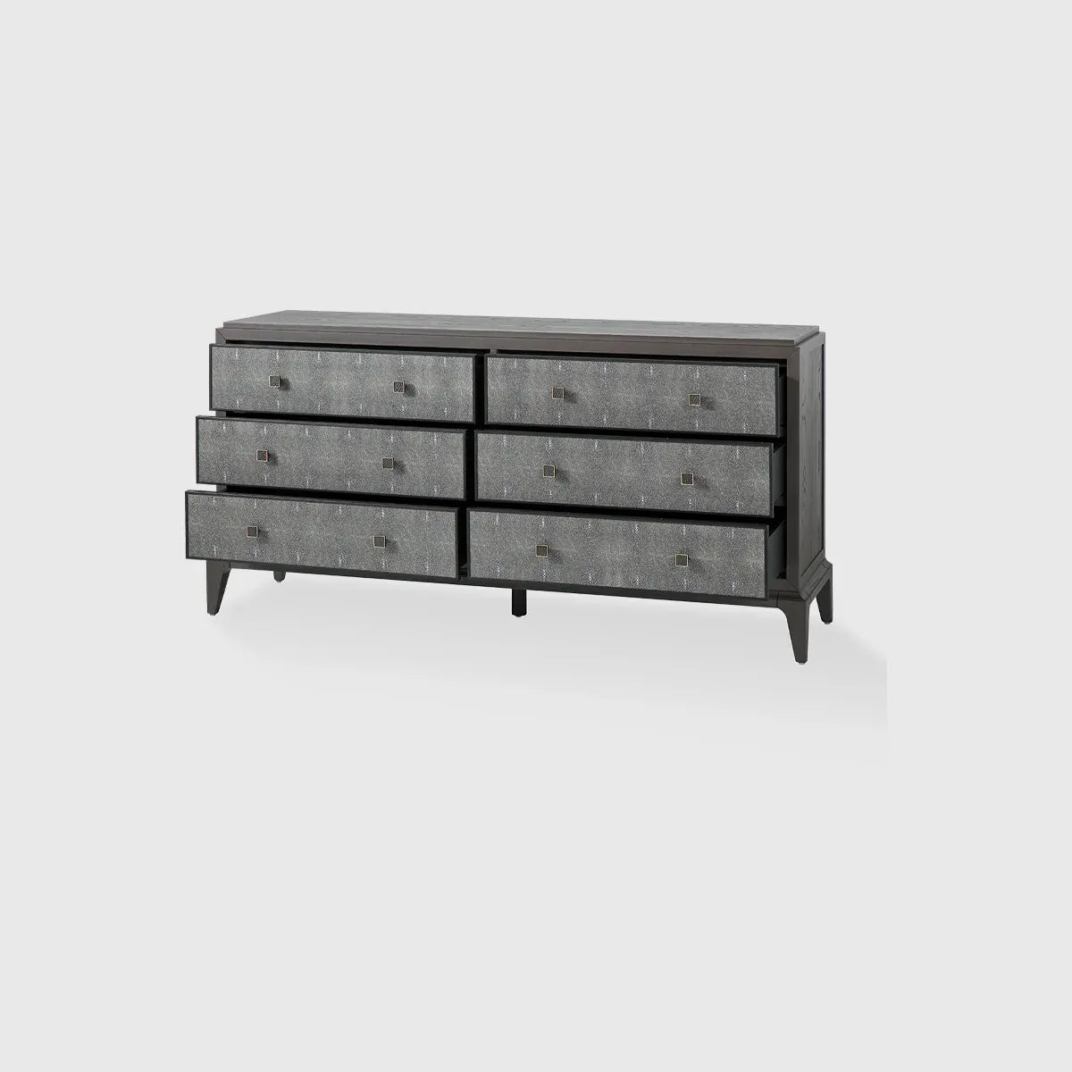 Eccotrading Design London Living Astoria 6 Drawer Chest Macchiato and Shagreen House of Isabella UK