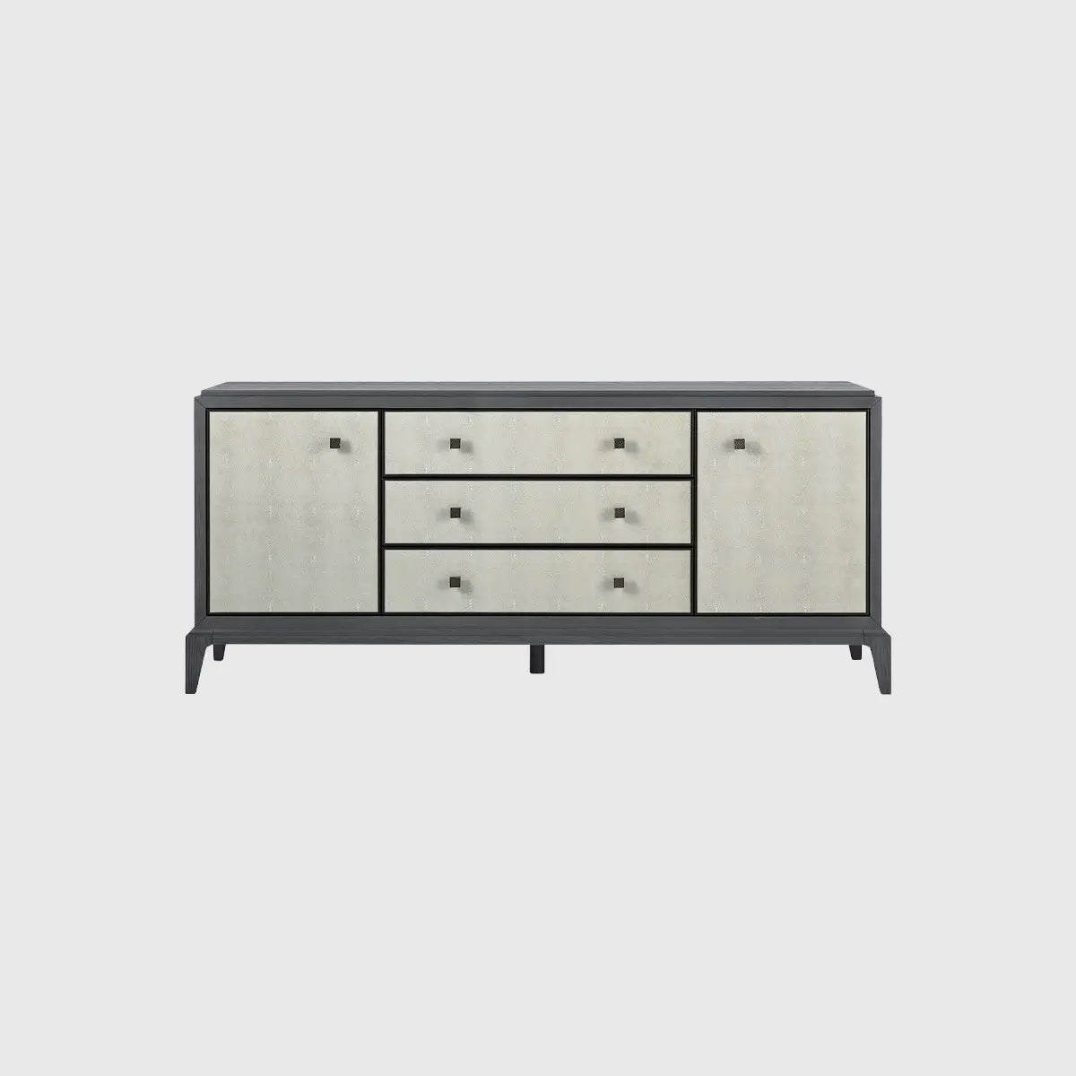 Eccotrading Design London Living Astoria Cabinet in Graphite Grey with Shagreen Fronts House of Isabella UK