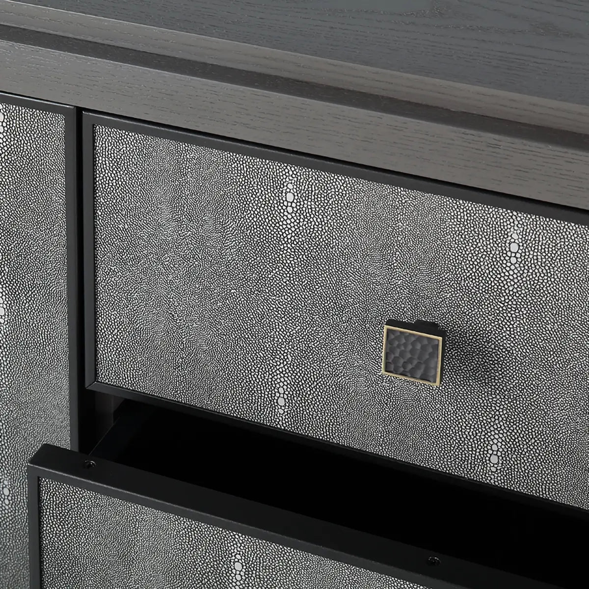 Eccotrading Design London Living Astoria Cabinet in Macchiato with Shagreen Fronts House of Isabella UK