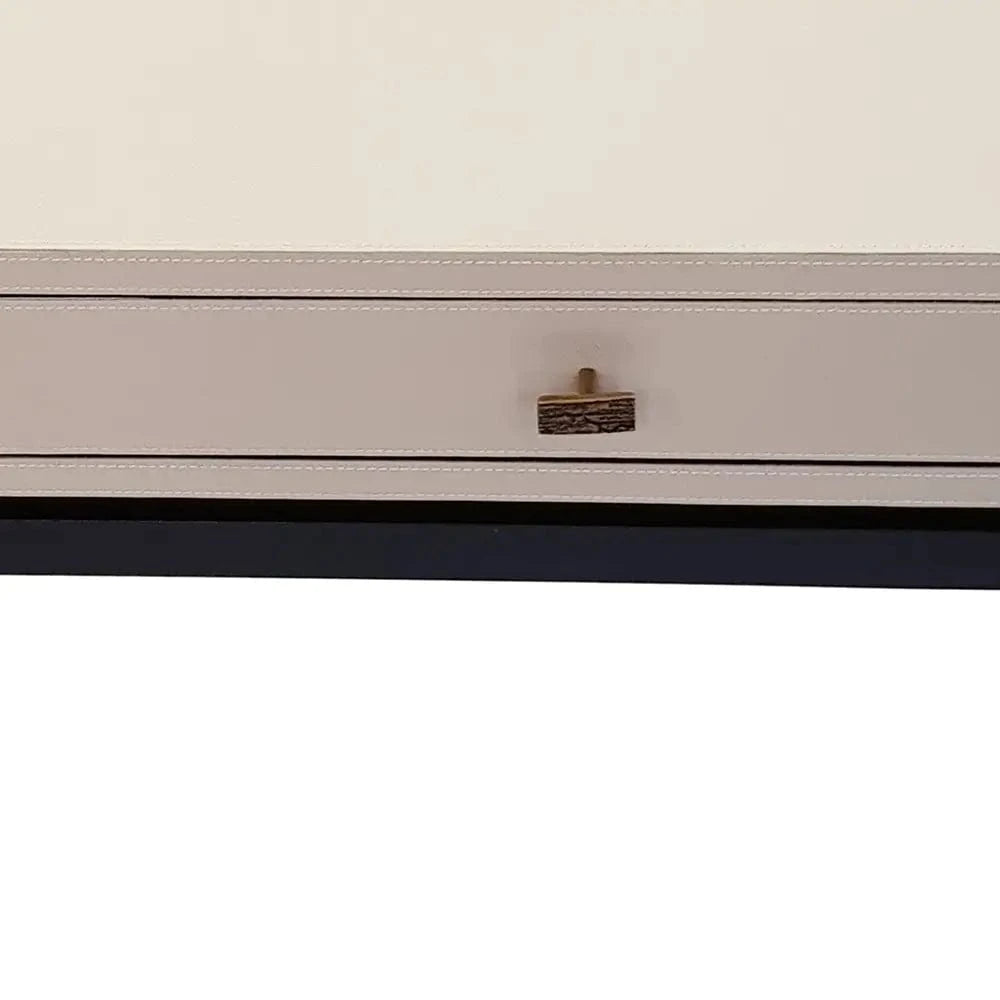 Eccotrading Design London Living Barrington Console 2 Drawer Pumice Leather House of Isabella UK