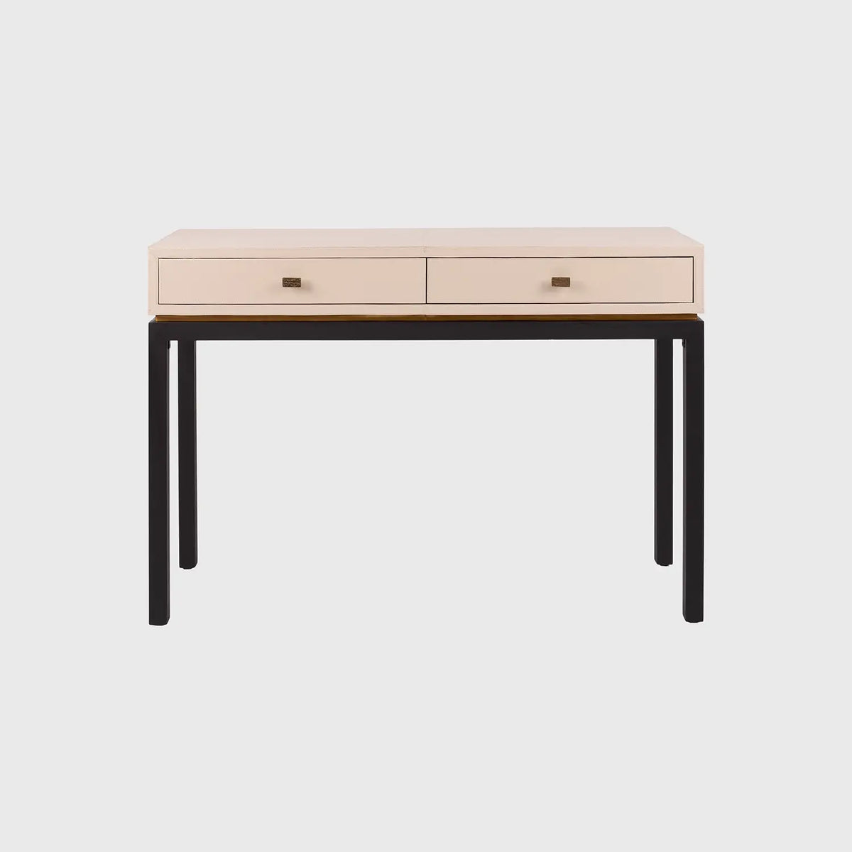 Eccotrading Design London Living Barrington Console 2 Drawer Pumice Leather House of Isabella UK