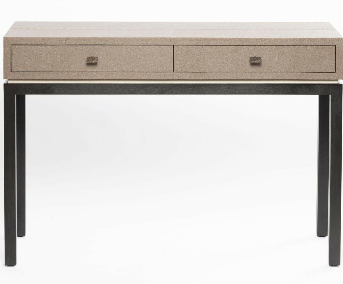 Barrington Console 2 Drawer Putty Leather.