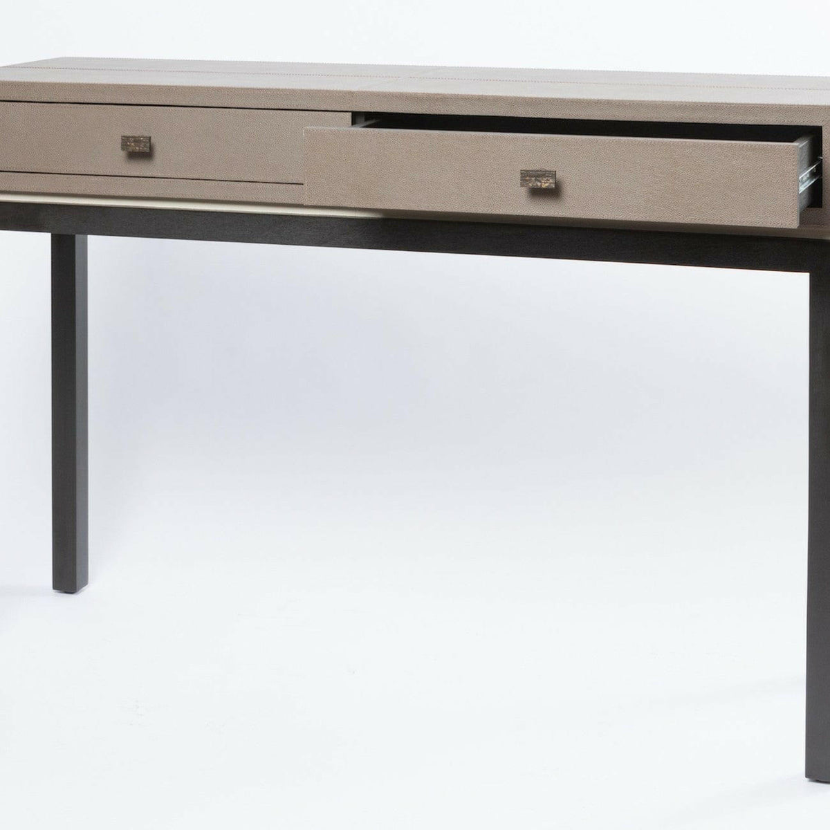 Barrington Console 2 Drawer Putty Leather.