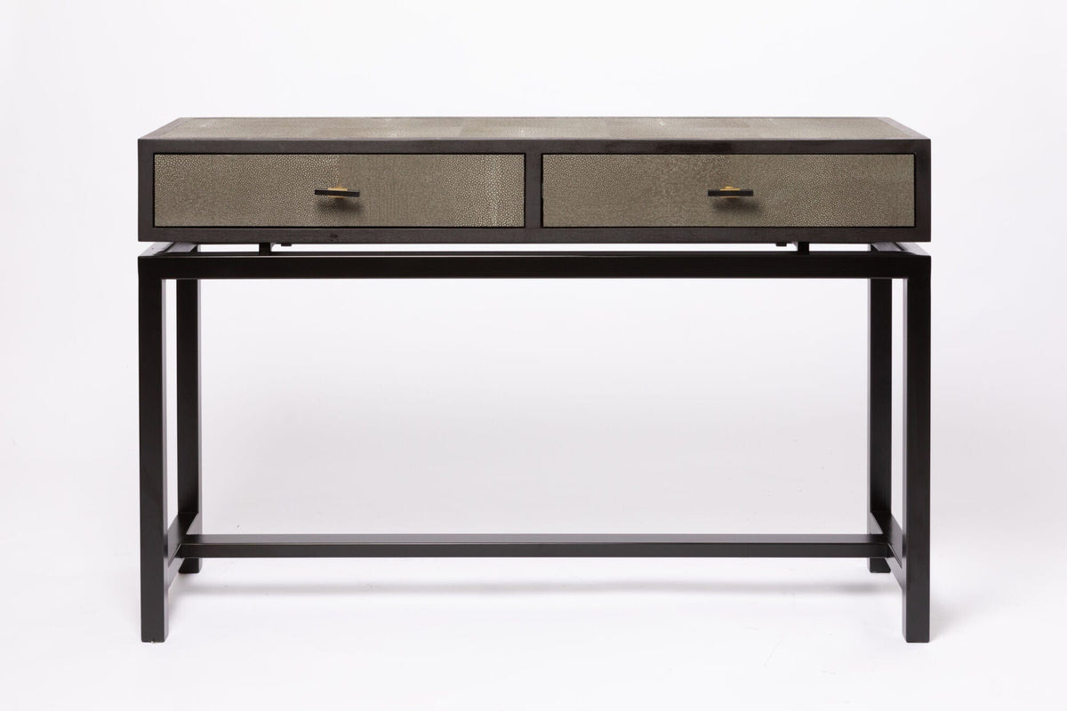 Eccotrading Design London Living Bertie Console 2 Drawer Shagreen Leather House of Isabella UK