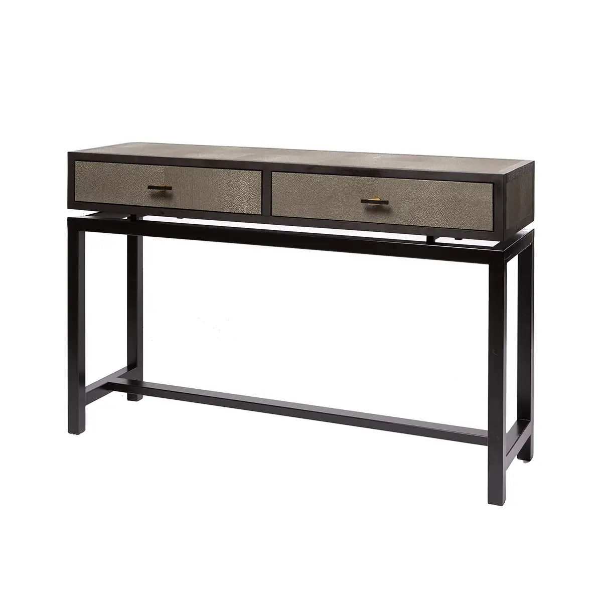 Eccotrading Design London Living Bertie Console 2 Drawer Shagreen Leather House of Isabella UK