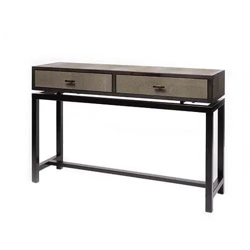 Eccotrading Design London Living Bertie Console 2 Drawer Shagreen Leather House of Isabella UK