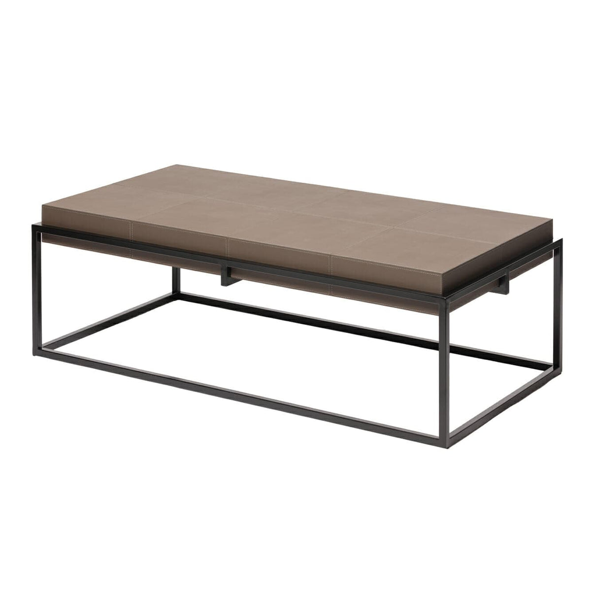 Eccotrading Design London Living Caged Coffee Table Italian Grey Leather House of Isabella UK