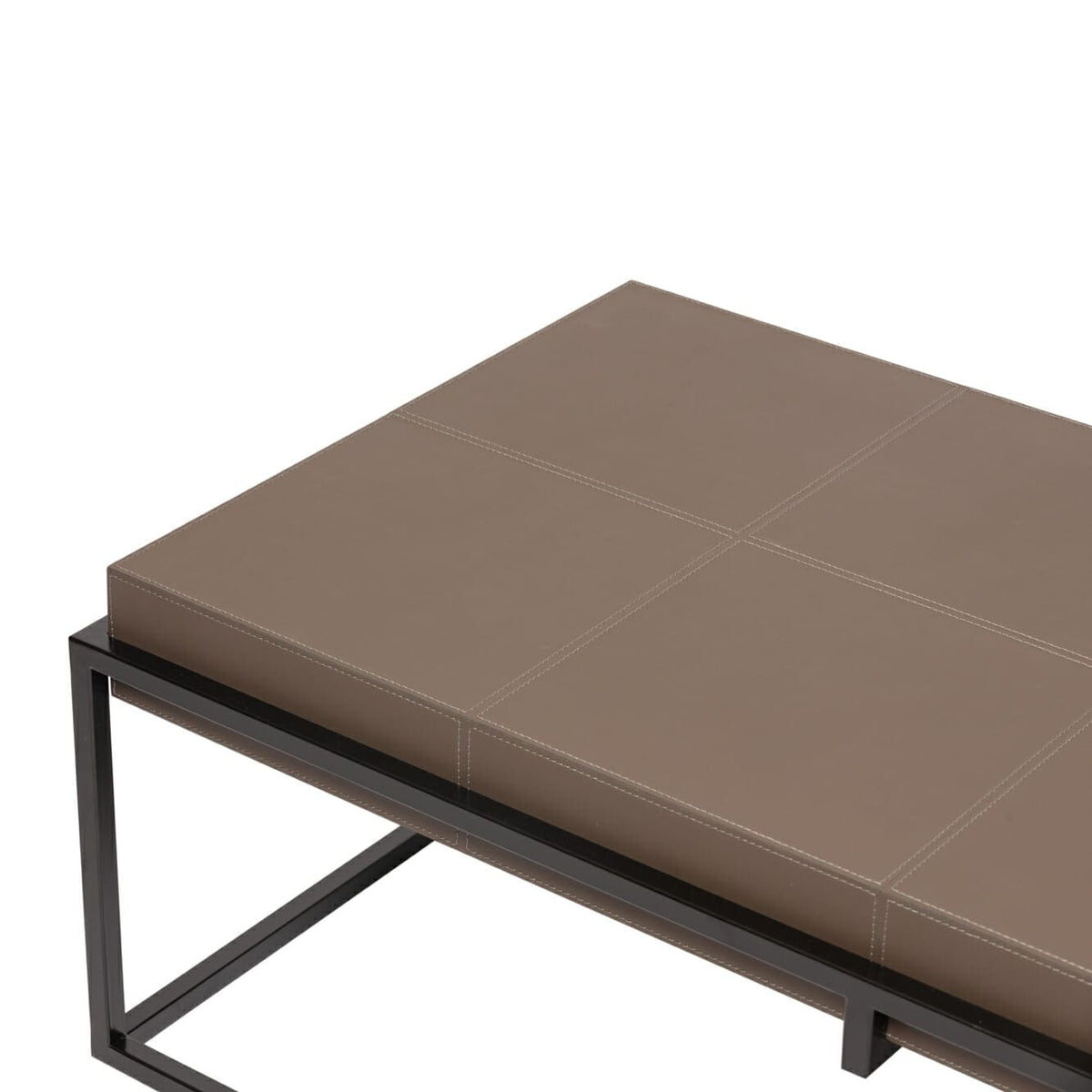 Eccotrading Design London Living Caged Coffee Table Italian Grey Leather House of Isabella UK