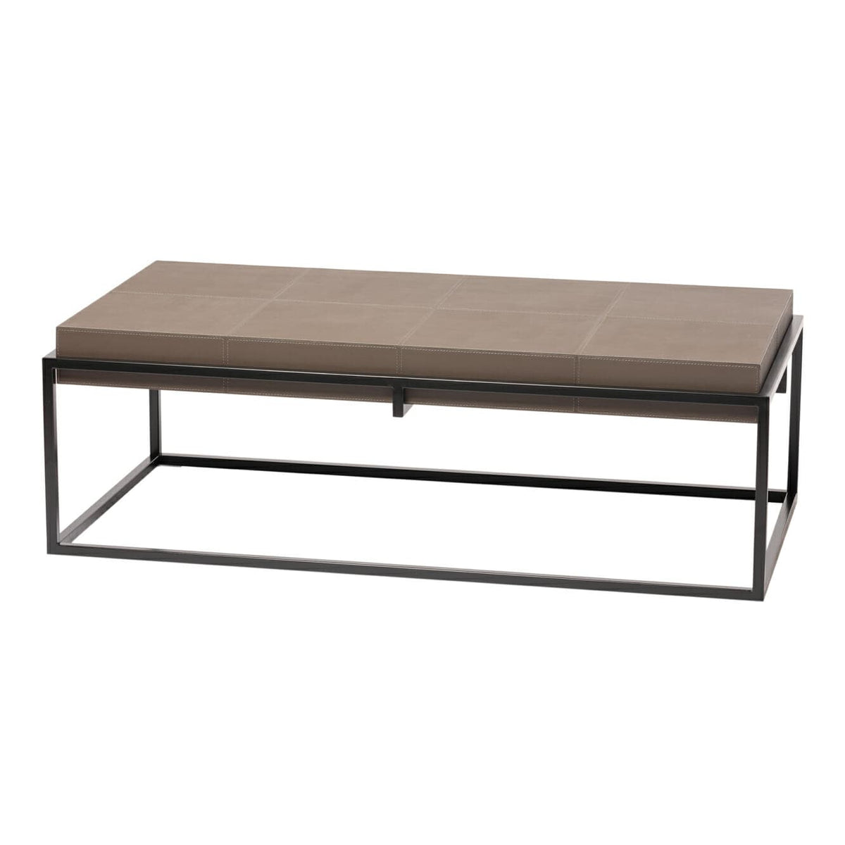 Eccotrading Design London Living Caged Coffee Table Italian Grey Leather House of Isabella UK