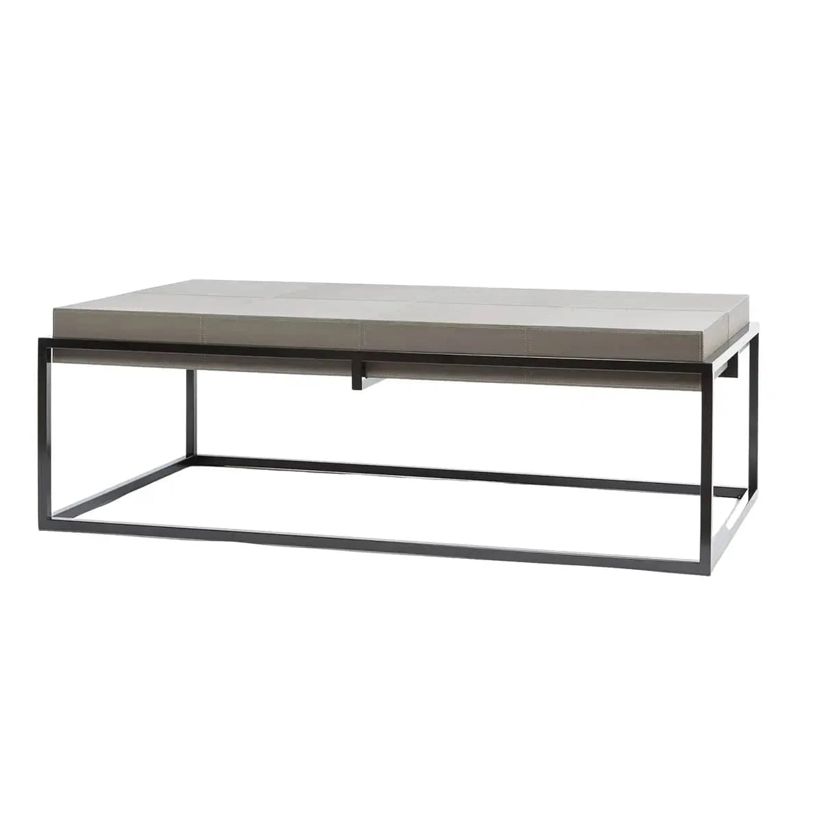 Eccotrading Design London Living Caged Coffee Table Italian Grey Leather House of Isabella UK