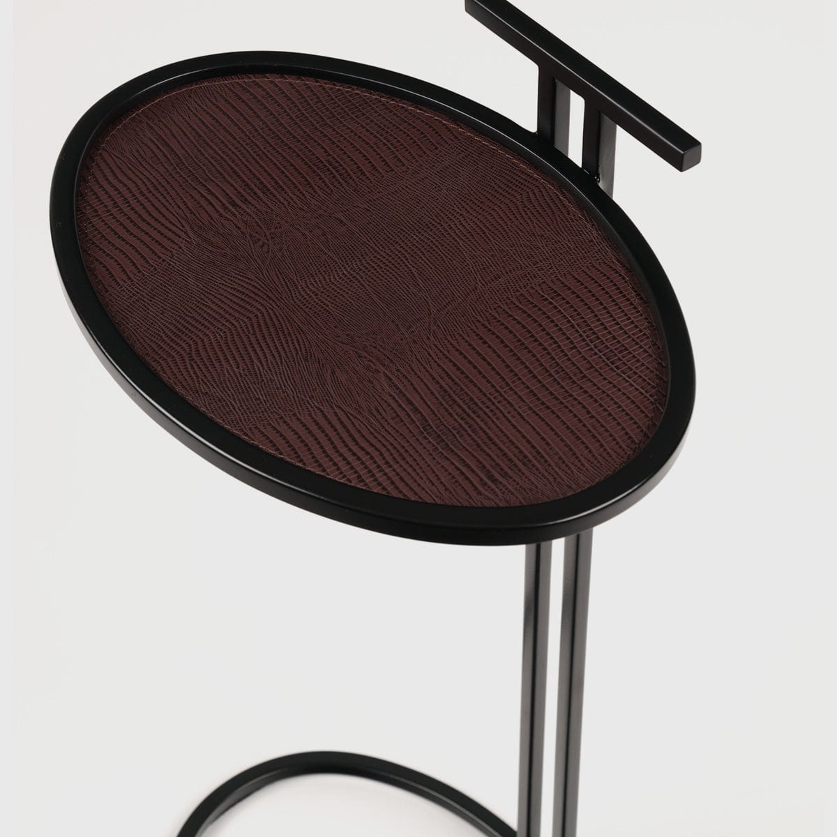 Eccotrading Design London Living Cocktail Table Oval Burgundy Leather House of Isabella UK