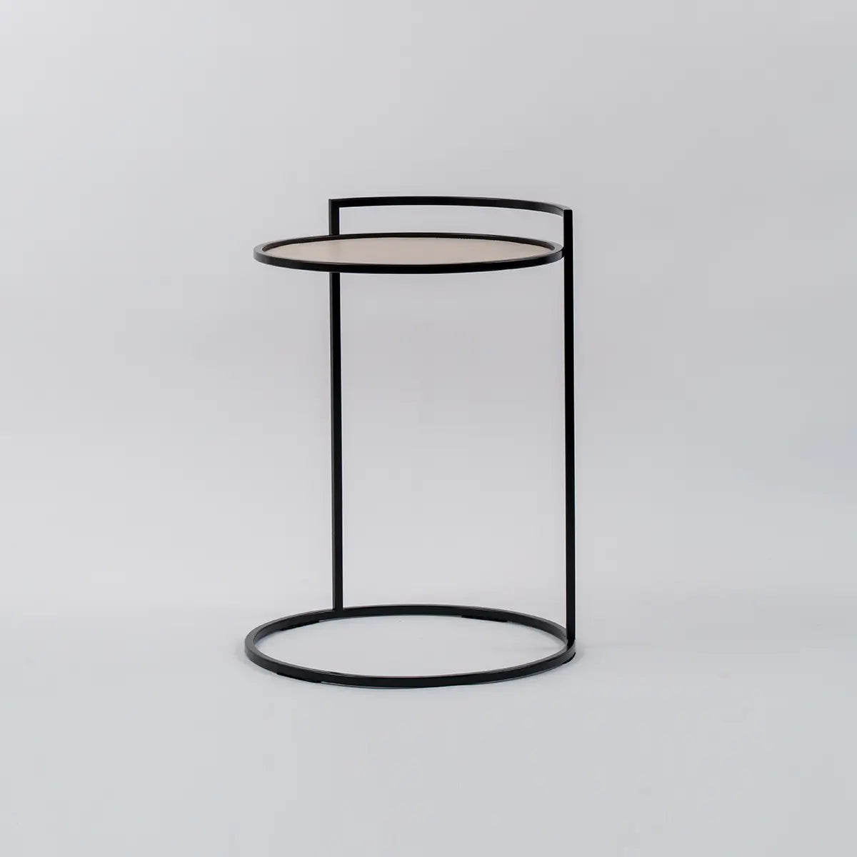 Eccotrading Design London Living Cocktail Table Round Pumice Leather House of Isabella UK