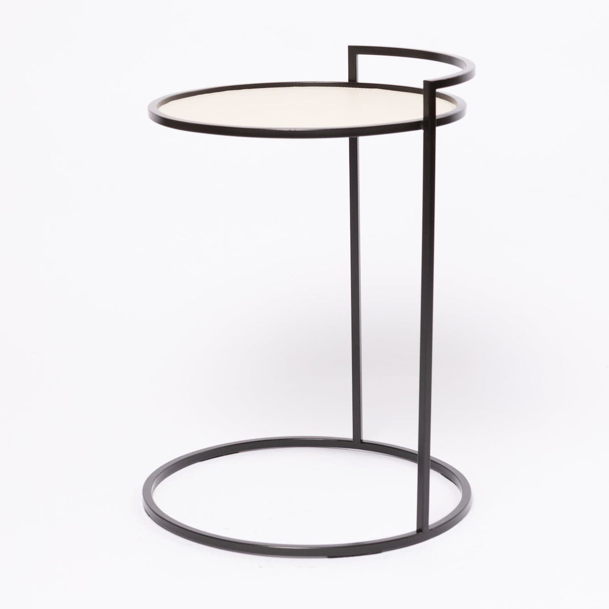 Eccotrading Design London Living Cocktail Table Round Pumice Leather House of Isabella UK