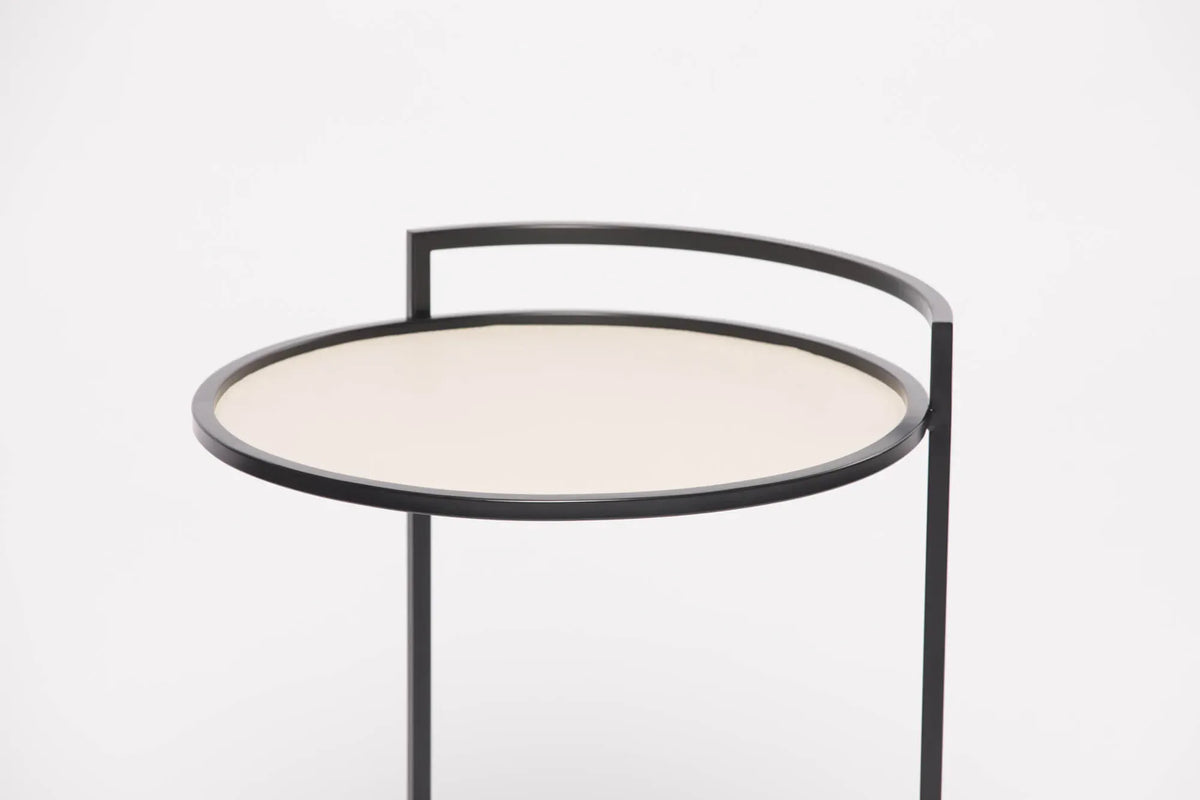 Eccotrading Design London Living Cocktail Table Round Pumice Leather House of Isabella UK