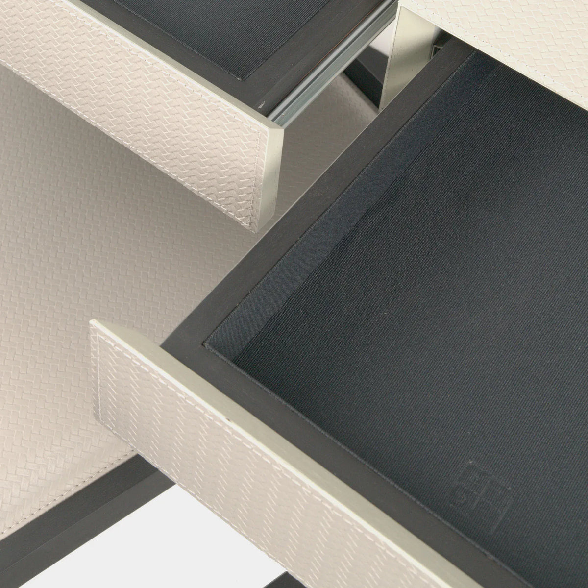 Eccotrading Design London Living Compact Desk and Chair Woven Pumice Leather House of Isabella UK