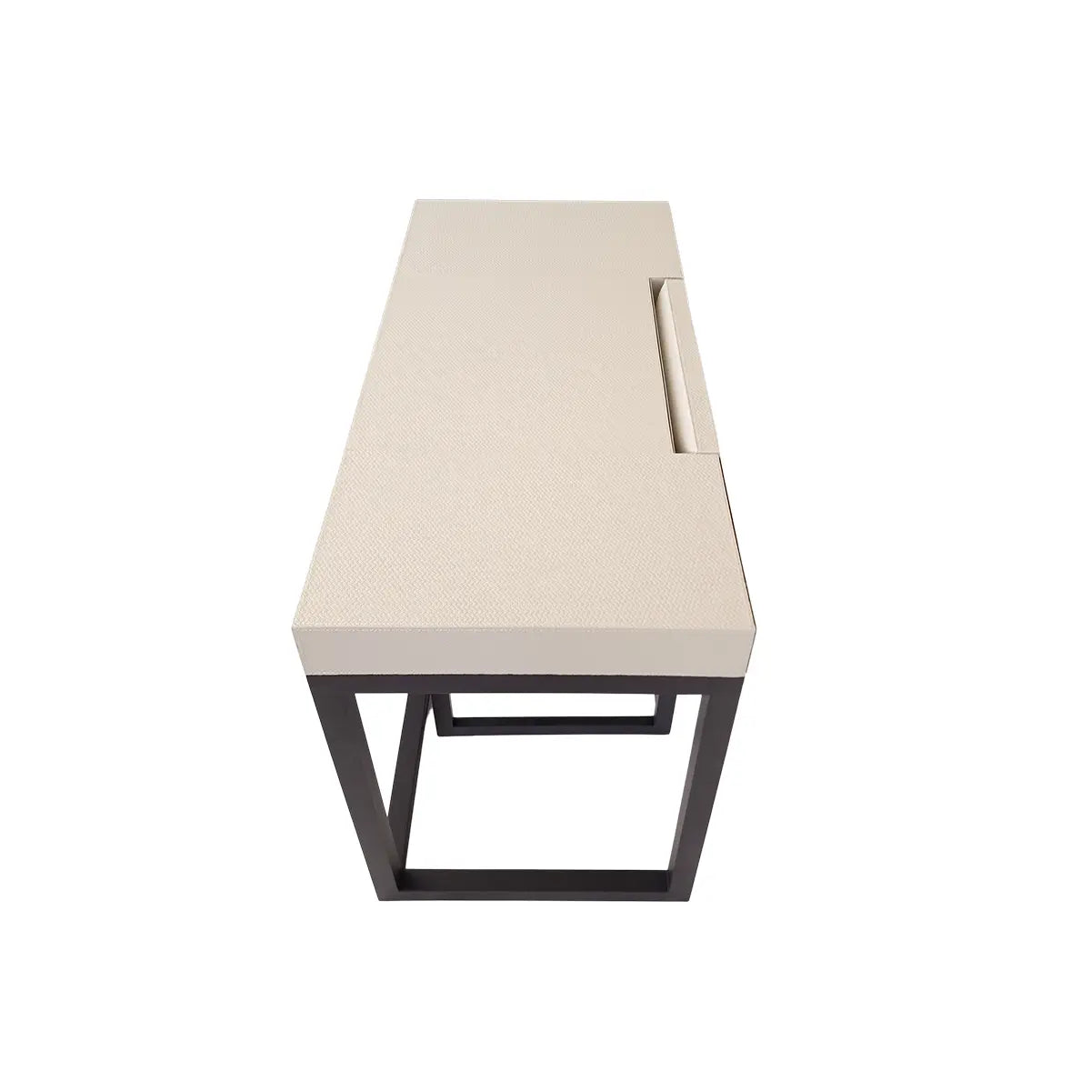 Eccotrading Design London Living Compact Desk and Chair Woven Pumice Leather House of Isabella UK