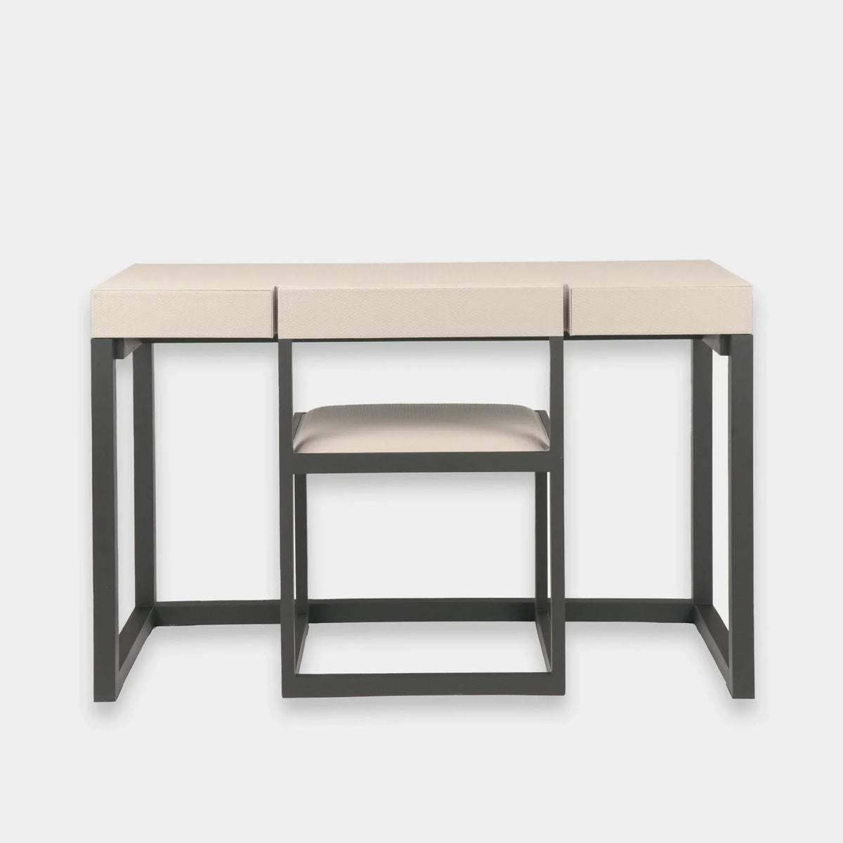 Eccotrading Design London Living Compact Desk and Chair Woven Pumice Leather House of Isabella UK