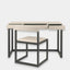 Eccotrading Design London Living Compact Desk and Chair Woven Pumice Leather House of Isabella UK