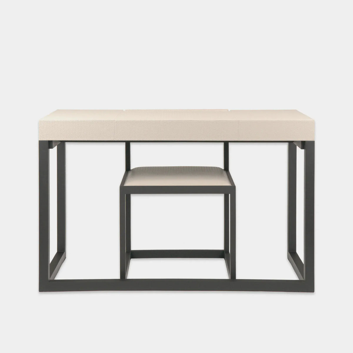 Eccotrading Design London Living Compact Desk and Chair Woven Pumice Leather House of Isabella UK