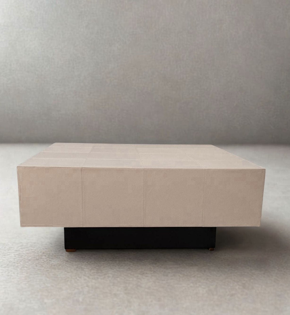 Eccotrading Design London Living Cube Coffee Table Pumice Leather House of Isabella UK