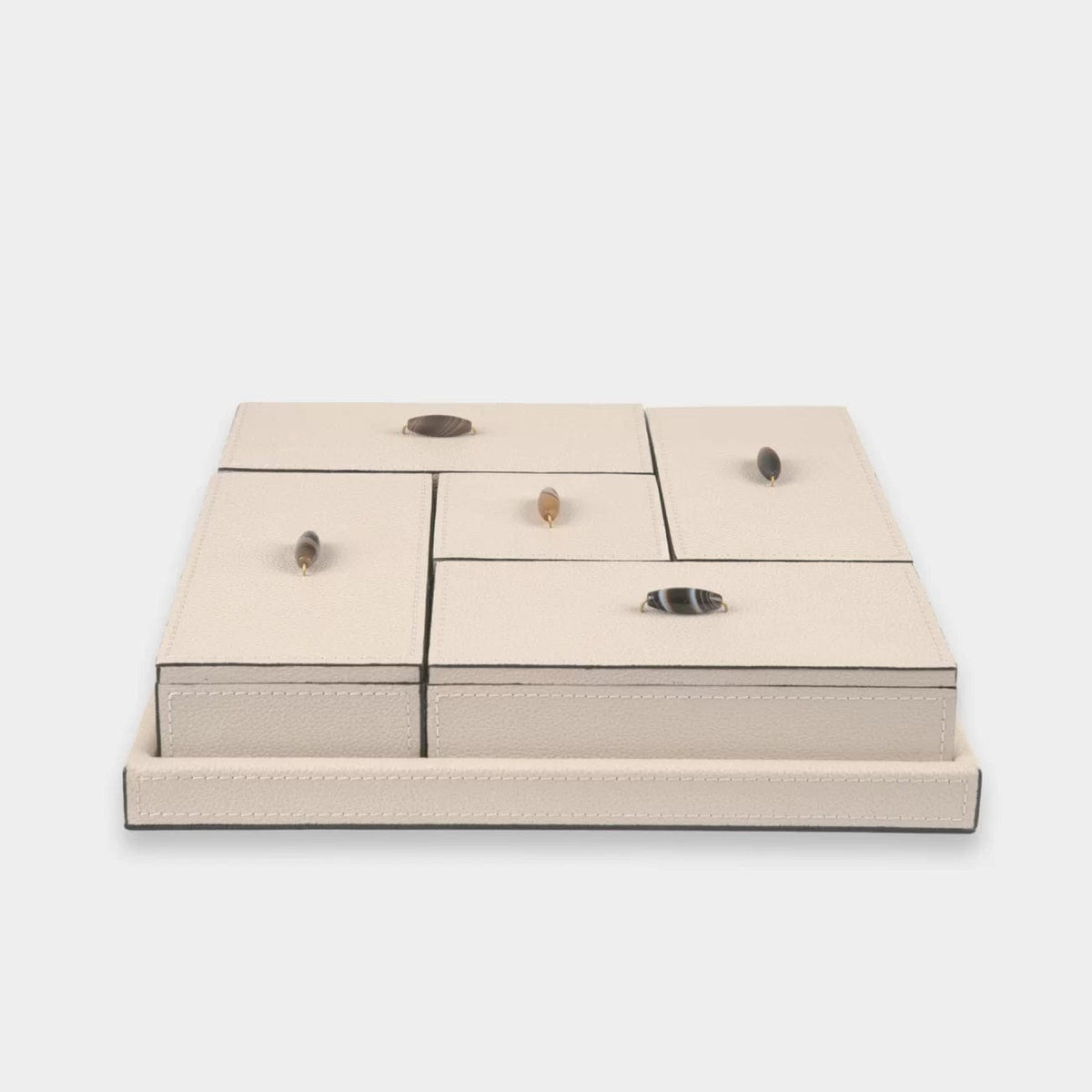 Desk Set Pumice Leather.