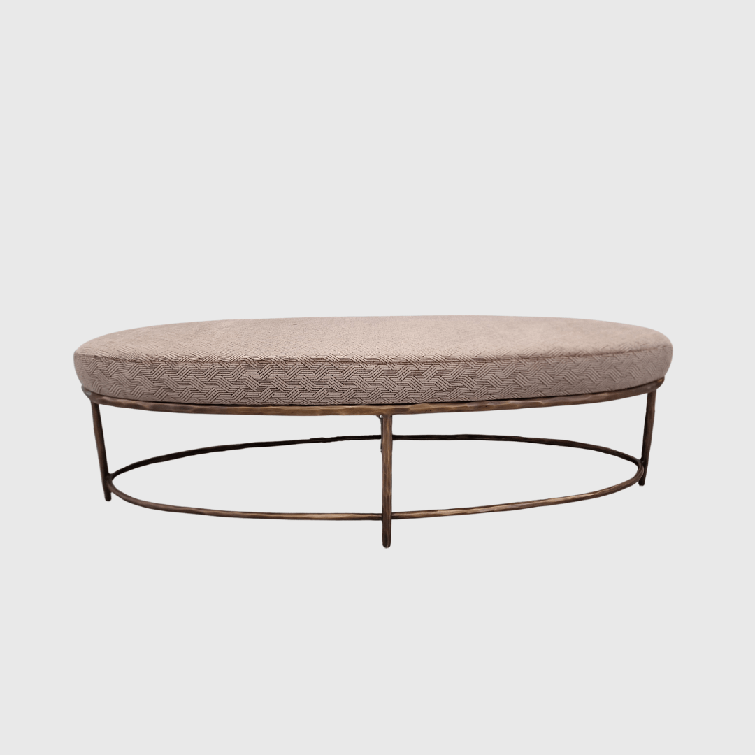 Eccotrading Design London Living Forge Oval Bench in Bronze Dorato House of Isabella UK