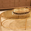 Eccotrading Design London Living Forged Oval Coffee Table Bronze D'oro Forged Oval Coffee Table in Bronze D'oro House of Isabella UK