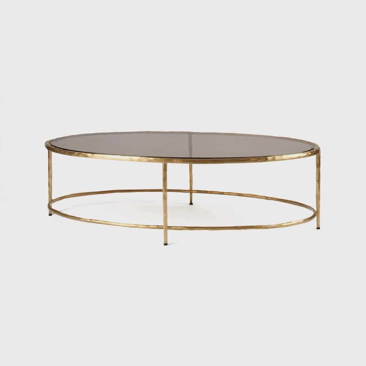 Eccotrading Design London Living Forged Oval Coffee Table Bronze D'oro Forged Oval Coffee Table in Bronze D'oro House of Isabella UK