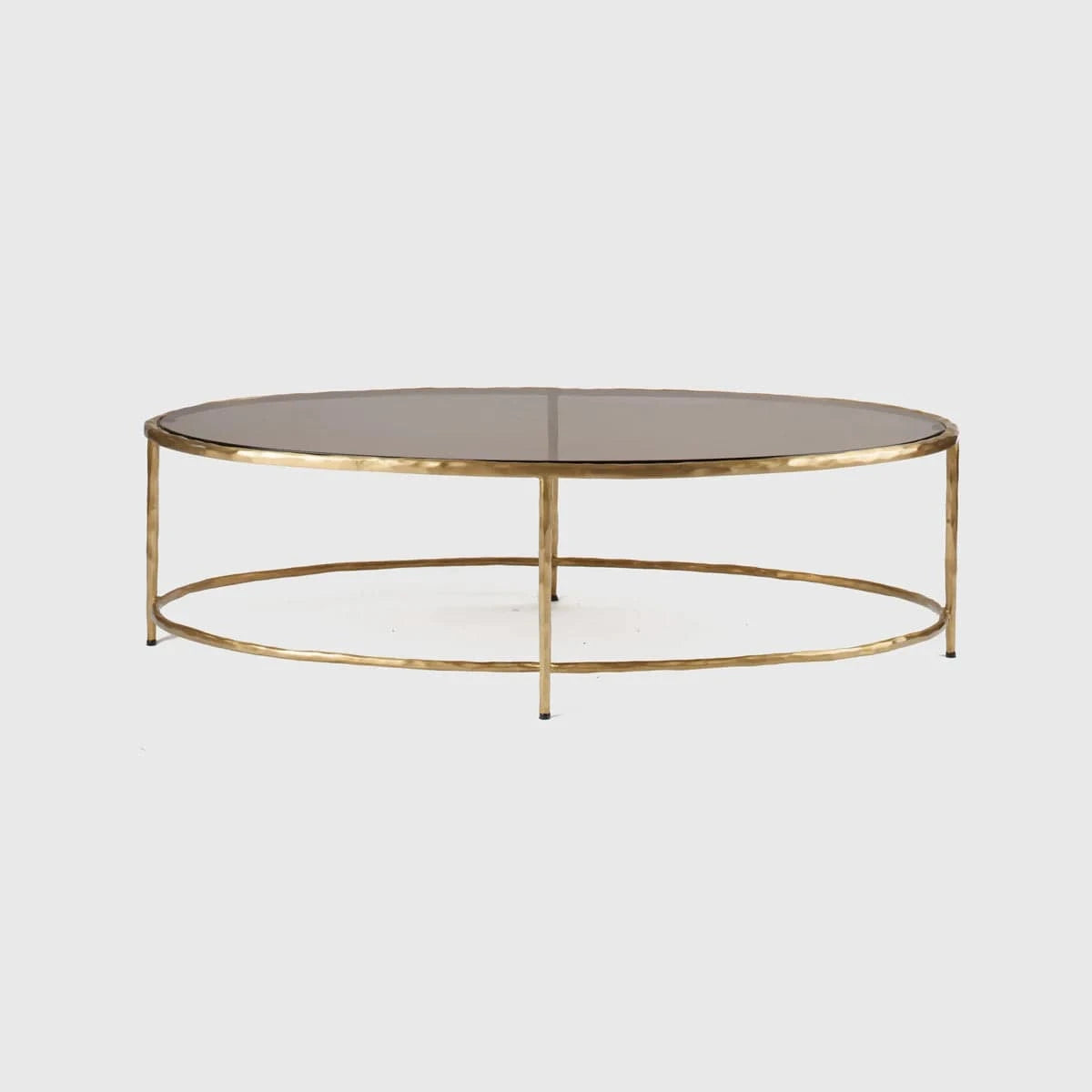 Eccotrading Design London Living Forged Oval Coffee Table Bronze D'oro Forged Oval Coffee Table in Bronze D'oro House of Isabella UK