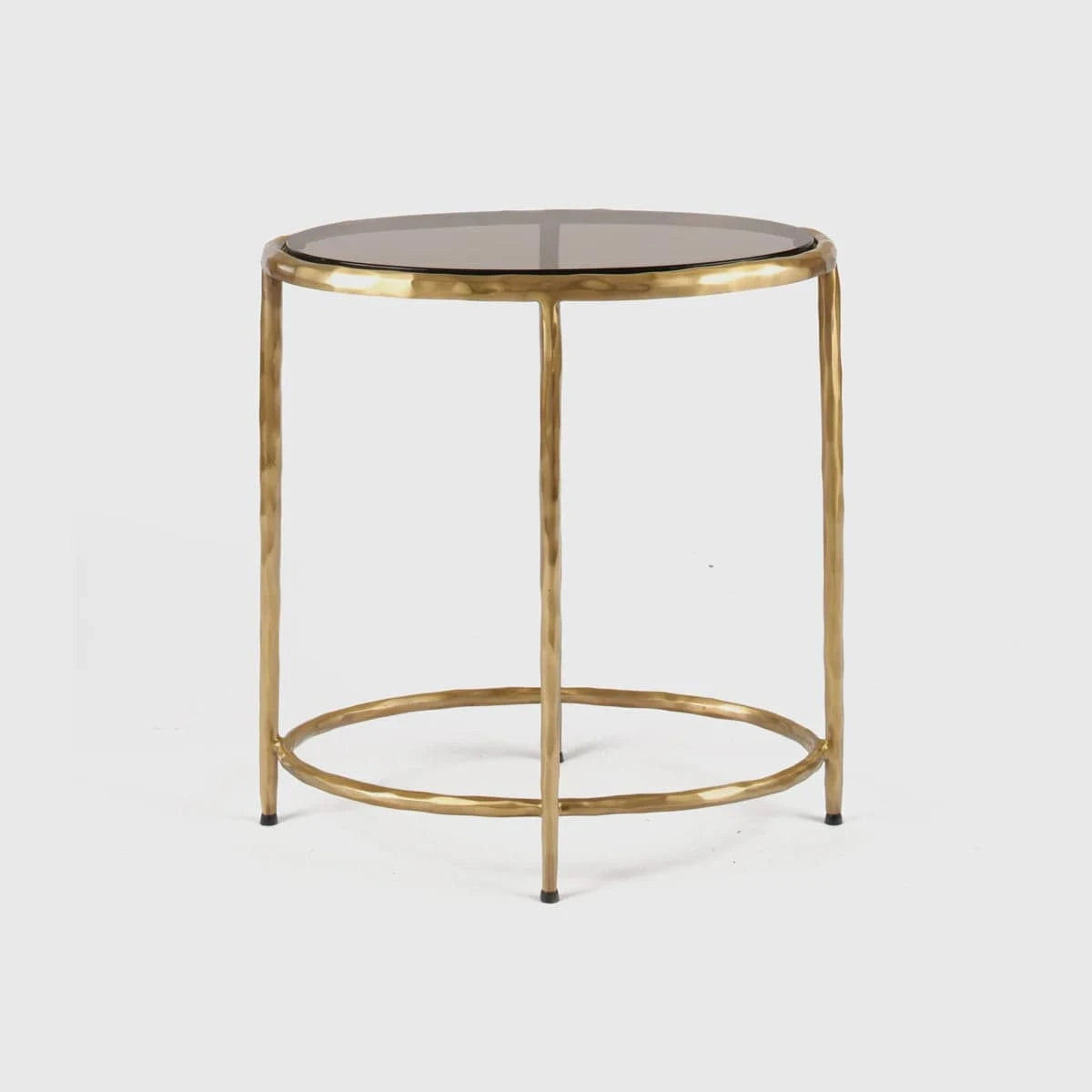 Eccotrading Design London Living Forged Oval Side Table Bronze Satin Gilt House of Isabella UK