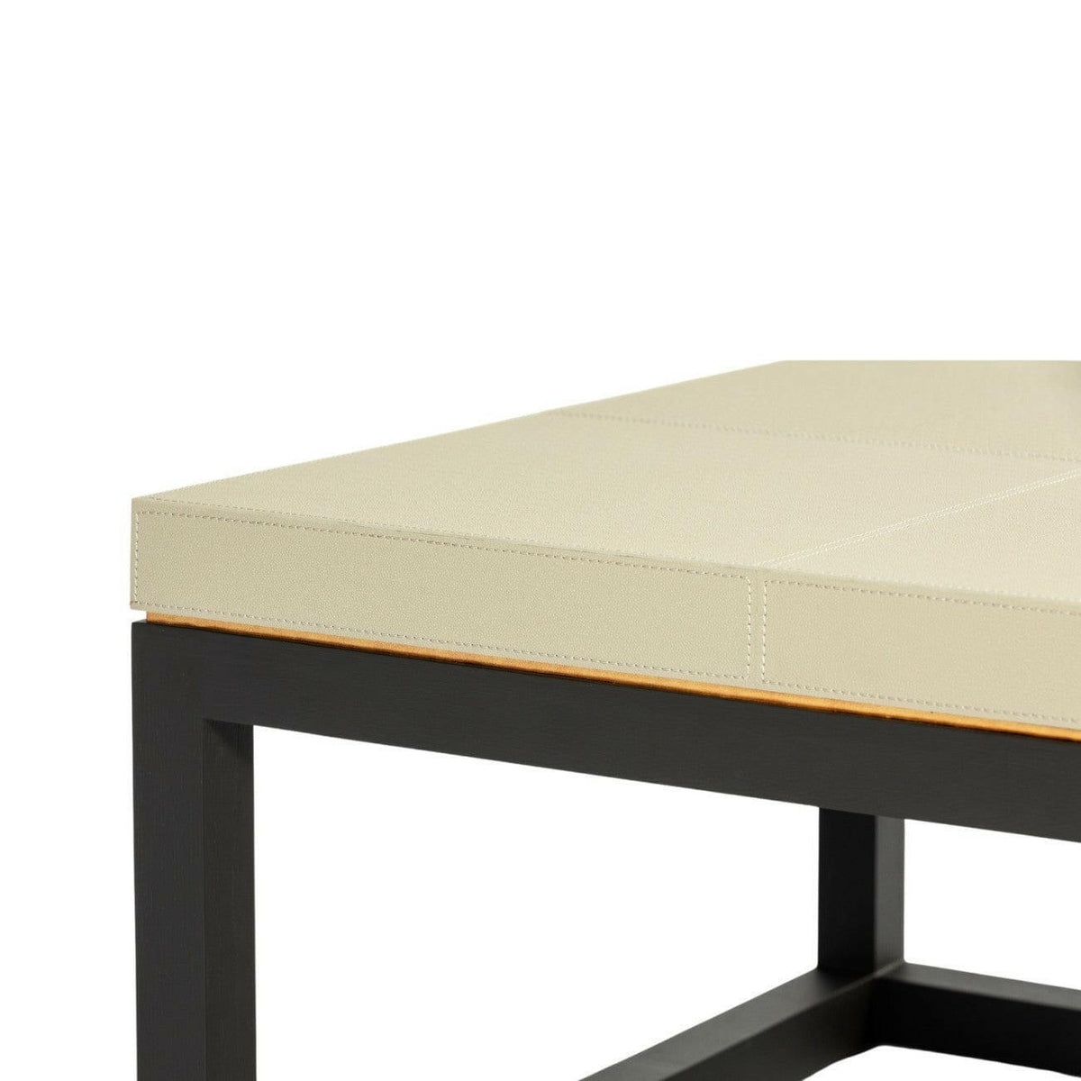 Linea D'Oro Coffee Table French Grey Leather.