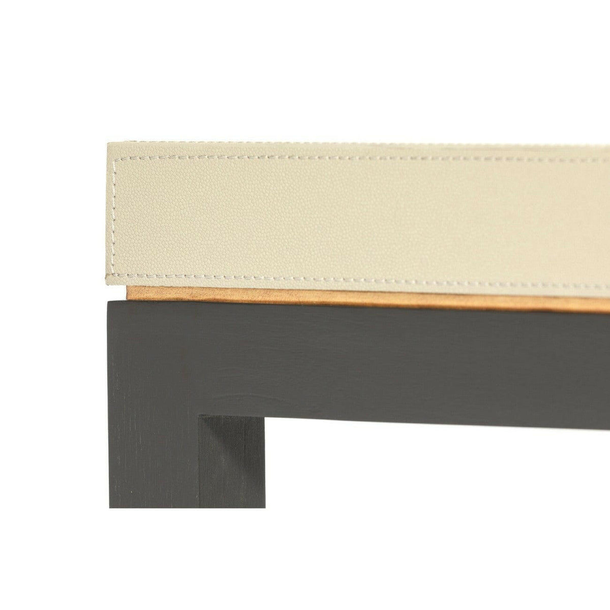 Linea D'Oro Coffee Table French Grey Leather.