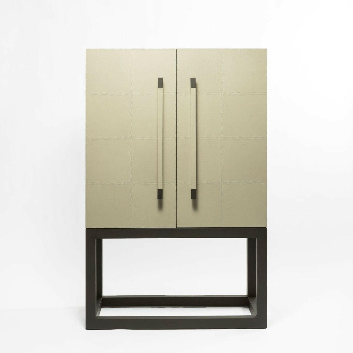 Linea Nera Armoire French Grey Leather.