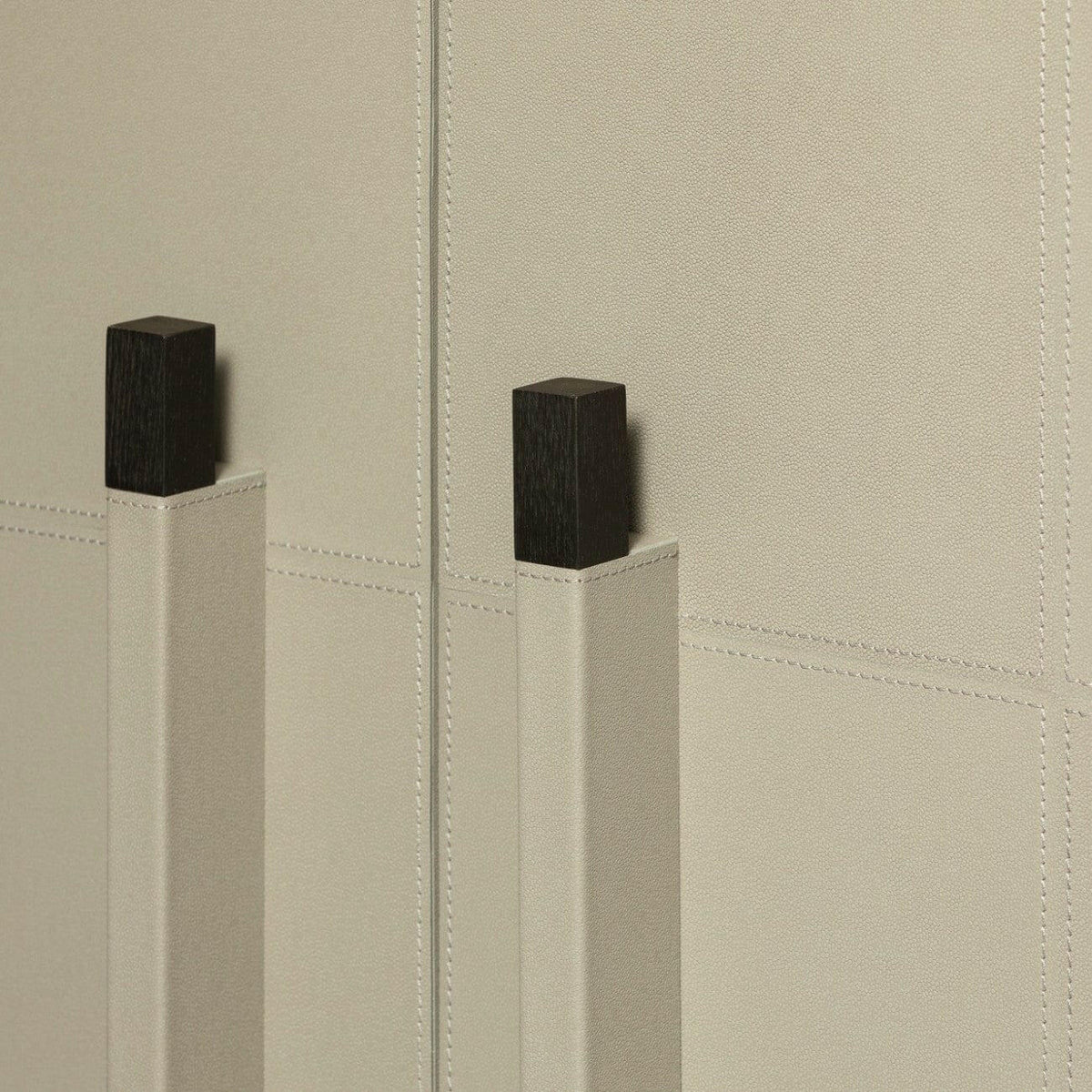 Linea Nera Armoire French Grey Leather.