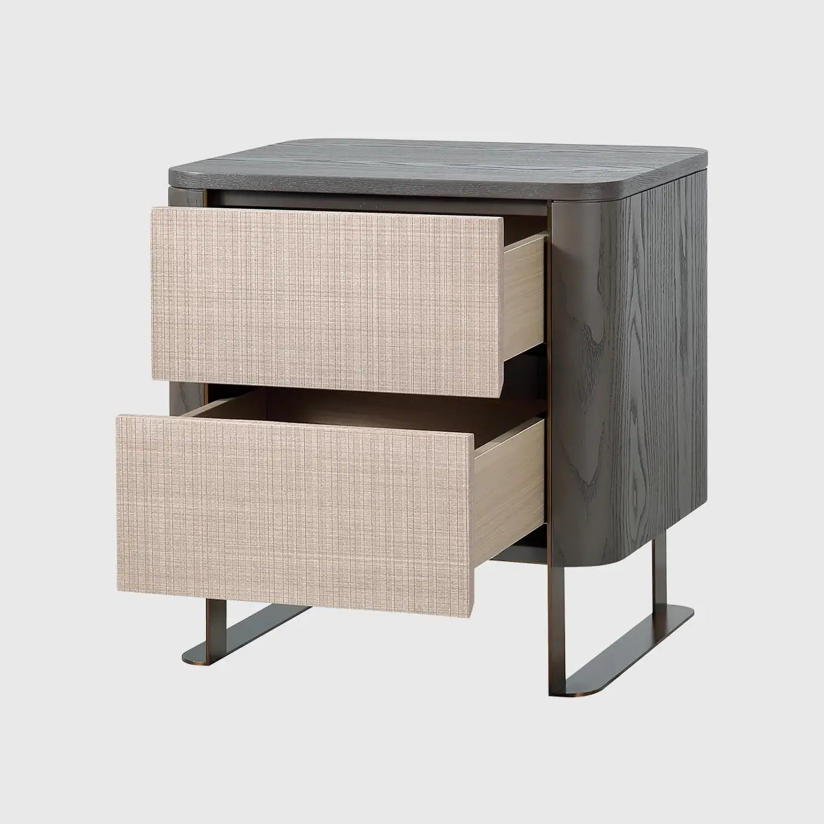 Eccotrading Design London Living Lizzi 2 Drawer Bedside Macchiato Lizzi 2 Drawer Bedside Macchiato: Modern Elegance with Practical Appeal House of Isabella UK