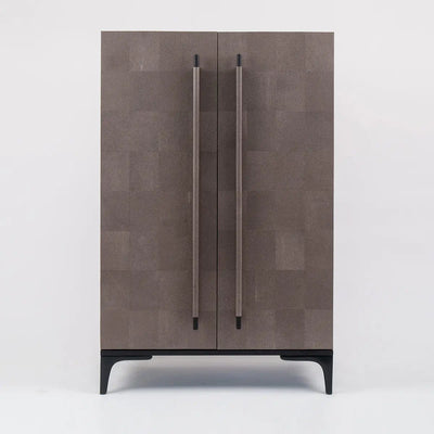 Eccotrading Design London Living Luxe Armoire Grey Shagreen Leather House of Isabella UK