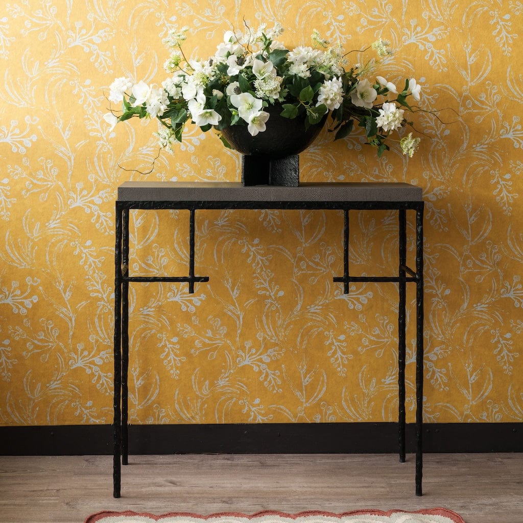 Mineral Console Bronze Nera and Leather.