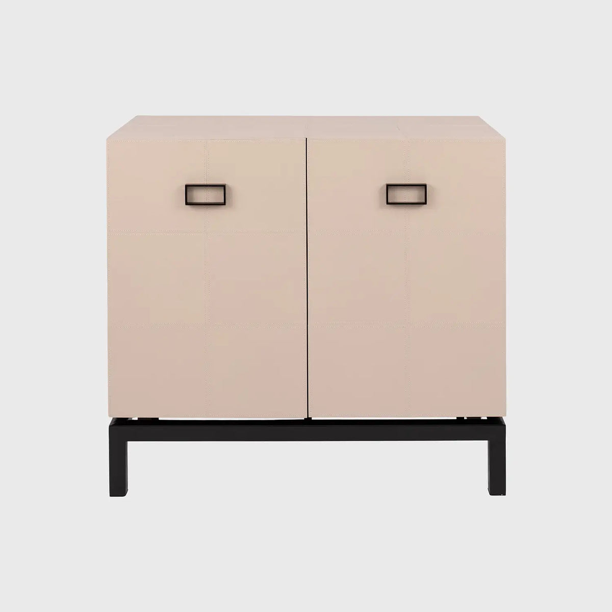 Eccotrading Design London Living Paragon Cabinet 2 Door Pumice Leather House of Isabella UK