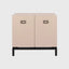 Eccotrading Design London Living Paragon Cabinet 2 Door Pumice Leather House of Isabella UK