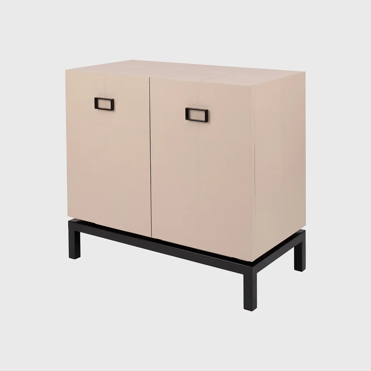 Eccotrading Design London Living Paragon Cabinet 2 Door Pumice Leather House of Isabella UK