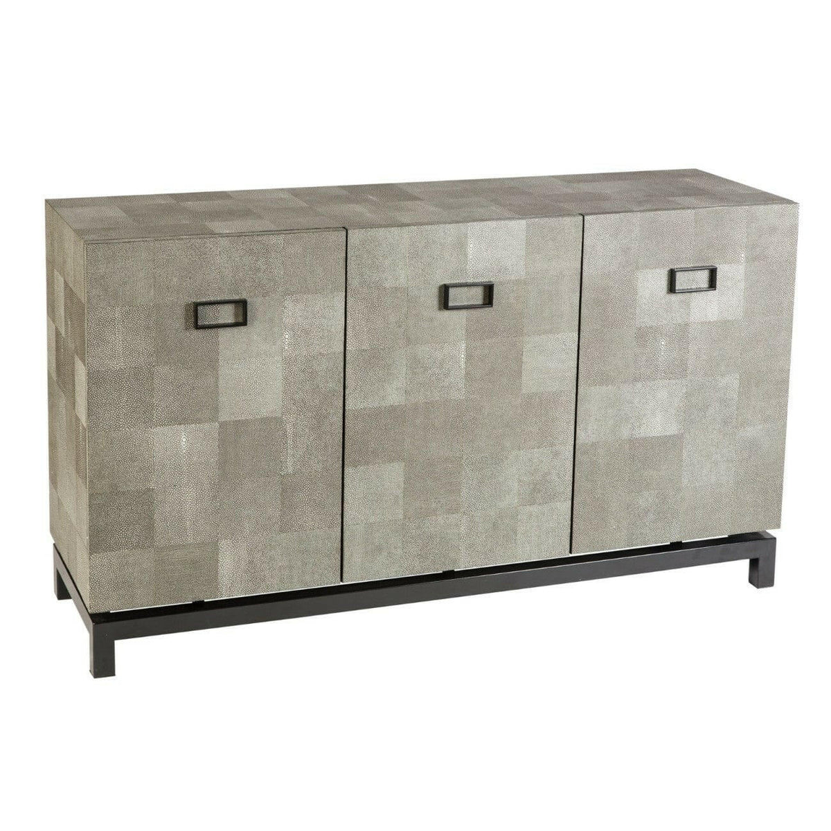 Paragon Cabinet 3 Door Leather Shagreen.