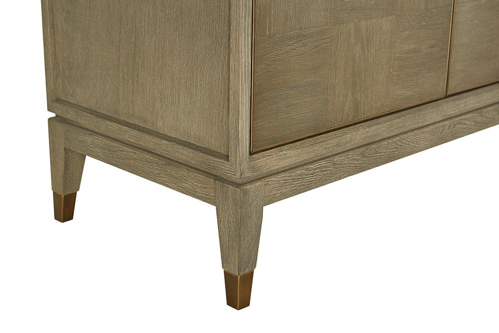 Eccotrading Design London Living Renmin Cabinet 4 Door Grey Oak House of Isabella UK