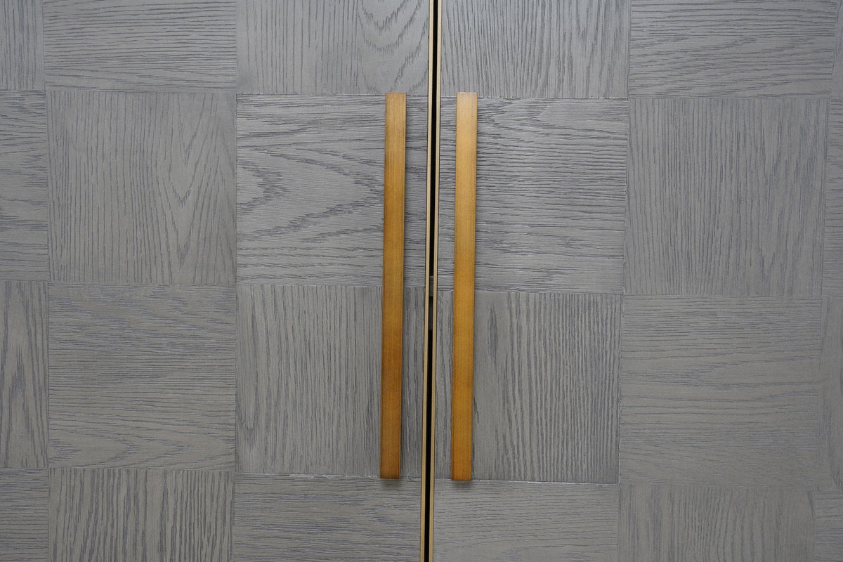 Eccotrading Design London Living Renmin Cabinet 4 Door Grey Oak House of Isabella UK