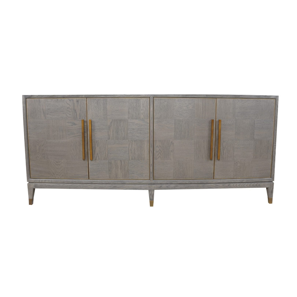 Eccotrading Design London Living Renmin Cabinet 4 Door Grey Oak House of Isabella UK