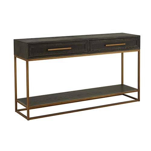 Eccotrading Design London Living Renmin Console Carbon Oak 160cm House of Isabella UK