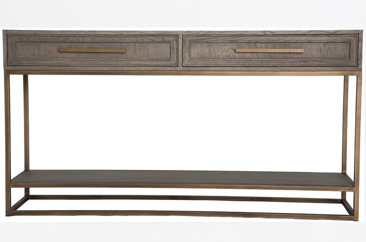 Eccotrading Design London Living Renmin Console Grey Oak 160cm House of Isabella UK